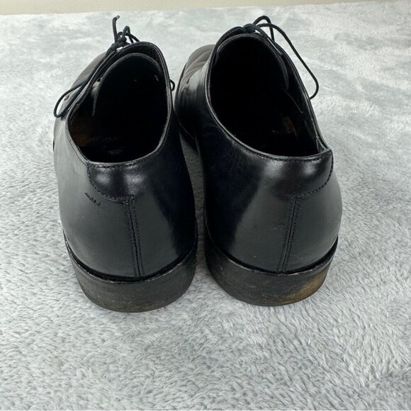 Gucci Black Leather Derby Shoes Authentic Men's Size 9D/43 EU/9 UK Made in Italy - Picture 5 of 13